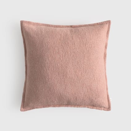 Funda de cojín con textura color rosa. 100% Algodón (45x45) | Maisons ...
