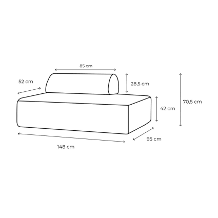 Canapé convertible et modulable 2 places tissu imperméable vert foncé ...