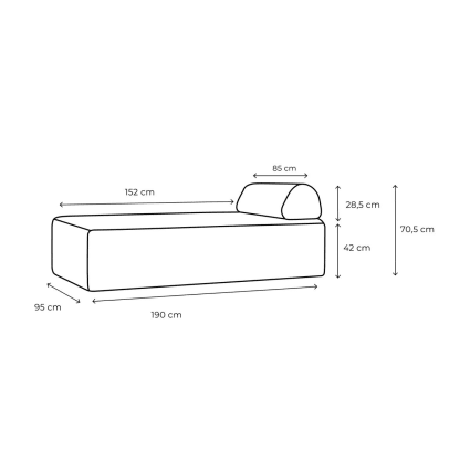 Méridienne convertible et modulable 3 places tissu imperméable rouge ...