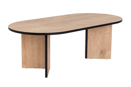 Table basse marron noisette doré