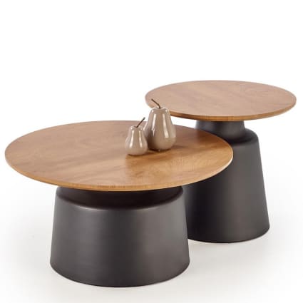 Set aus zwei ineinander steckbaren Couchtischen JEAN
