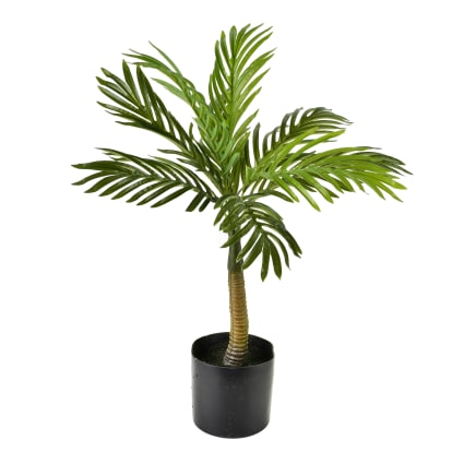 Künstliche Palme VIRIDIS aus Kunststoff 13x12x57 cm Grün