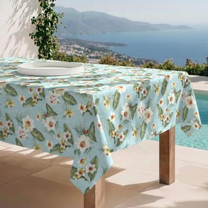 Fleckabweisende Tischdecke – 100 % Baumwolle, 150×200 cm Bora