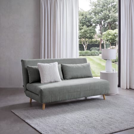 Canapé convertible 2 places gris clair, Maisons du Monde