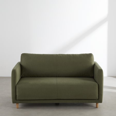 Canapé convertible déplimousse 2 places vert kaki, Maisons du Monde