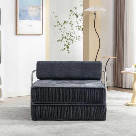 Canapé convertible gris avec coussin amovible 186 x 93 x…, Okwish