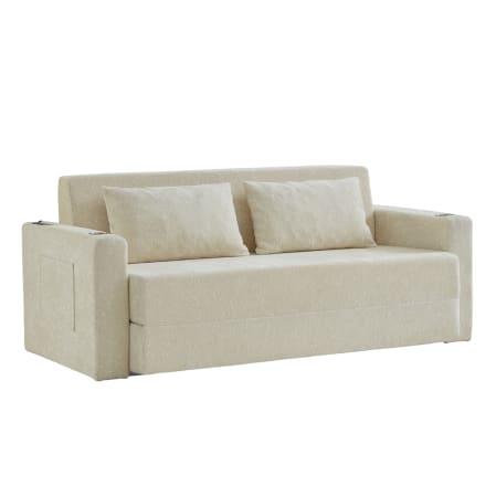Canapé convertible 2 places en chenille beige avec usb, Hauss Spole
