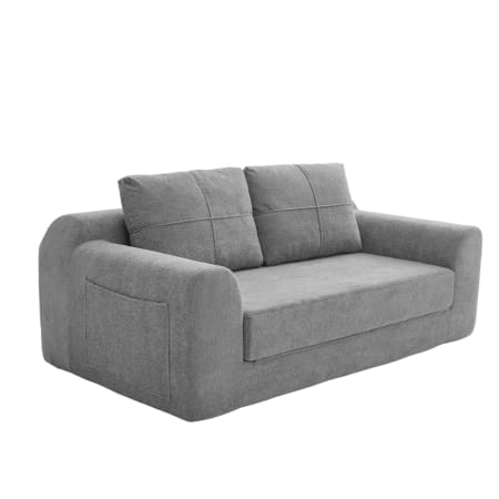 Canapé convertible velours polyester gris foncé avec…, Hauss Spole