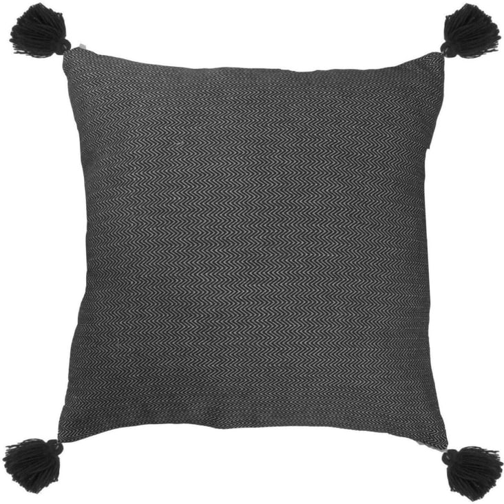 Fodera per cuscino quadrato cotone 50x50 nero Stockholm