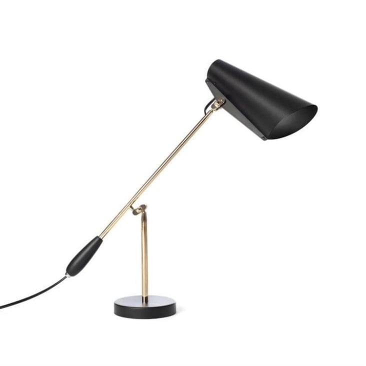 Lampe de bureau en fer noir bras articulée