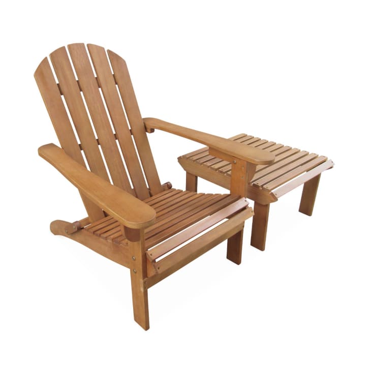 Gartensessel Adirondack mit FuBstutze Holzfarben