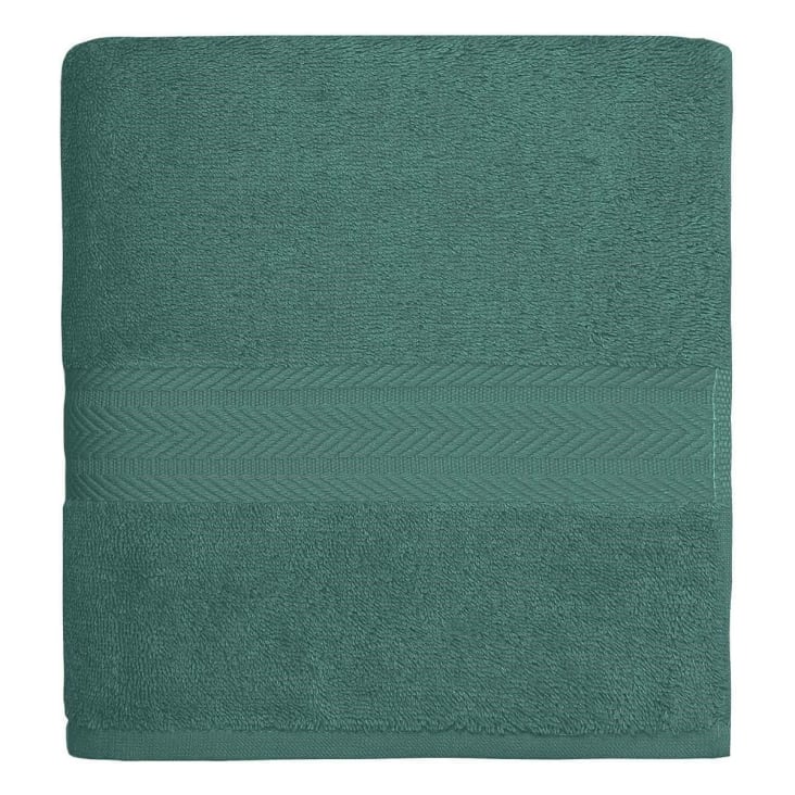 Drap de bain 70x140 vert en coton 450 g/m² POISPOIS