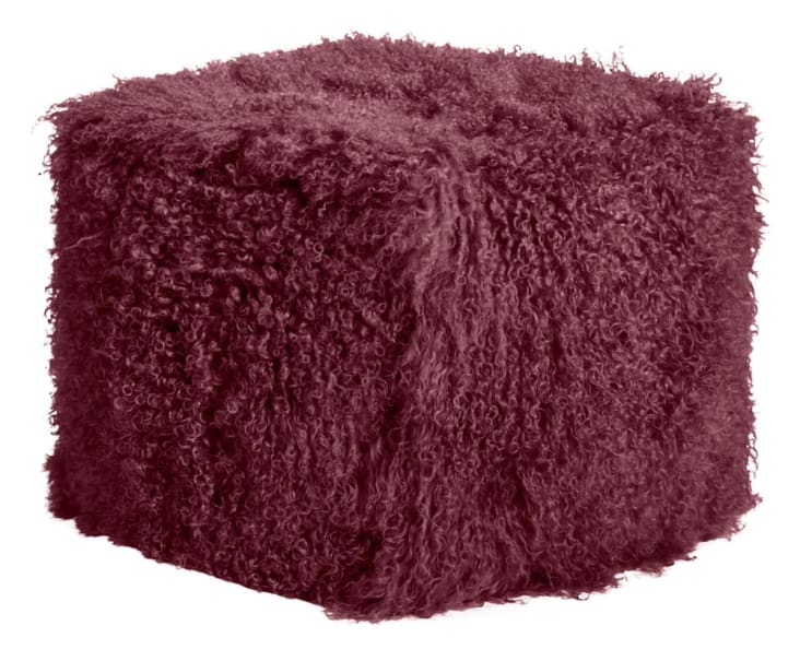 Pouf Cube Pamina Bordeaux Sitting point Maisons du Monde