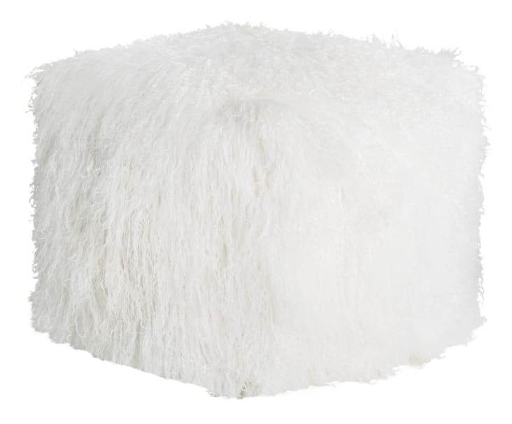 Pouf Cube Pamina Blanc Sitting point Maisons du Monde