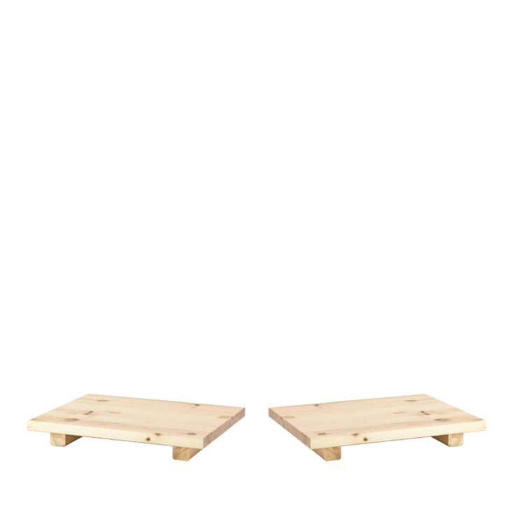 2 tables de chevet en bois - Naturel