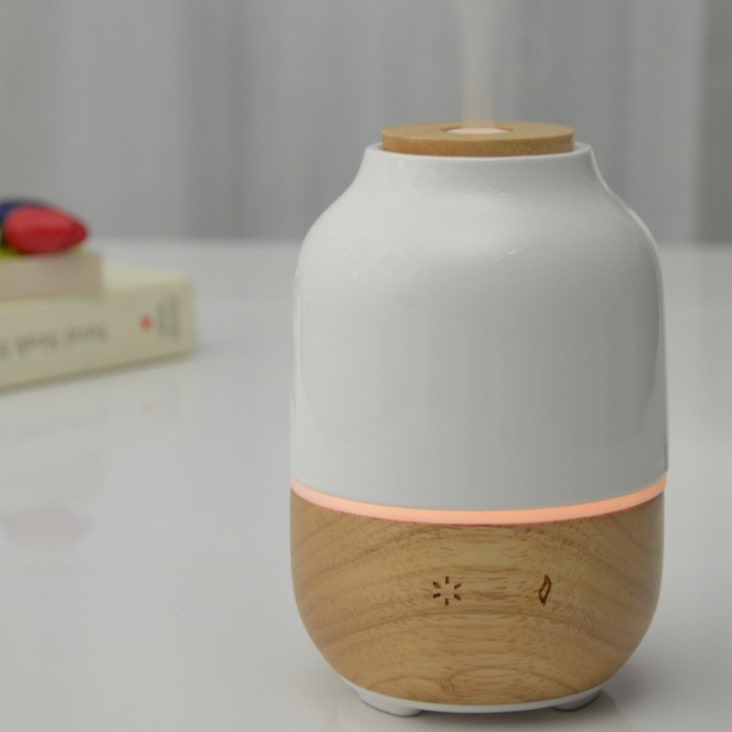 Jazz - ceramica + bambú difusor ultrasónico Luz de meditación