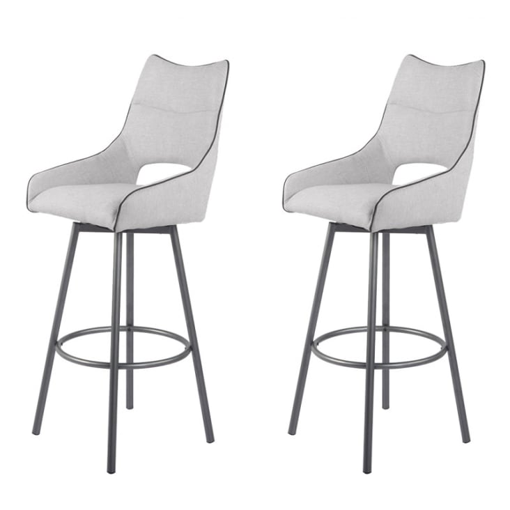 Table laqué blanc 6 chaises noir ROY - Ensemble Table + Chaise