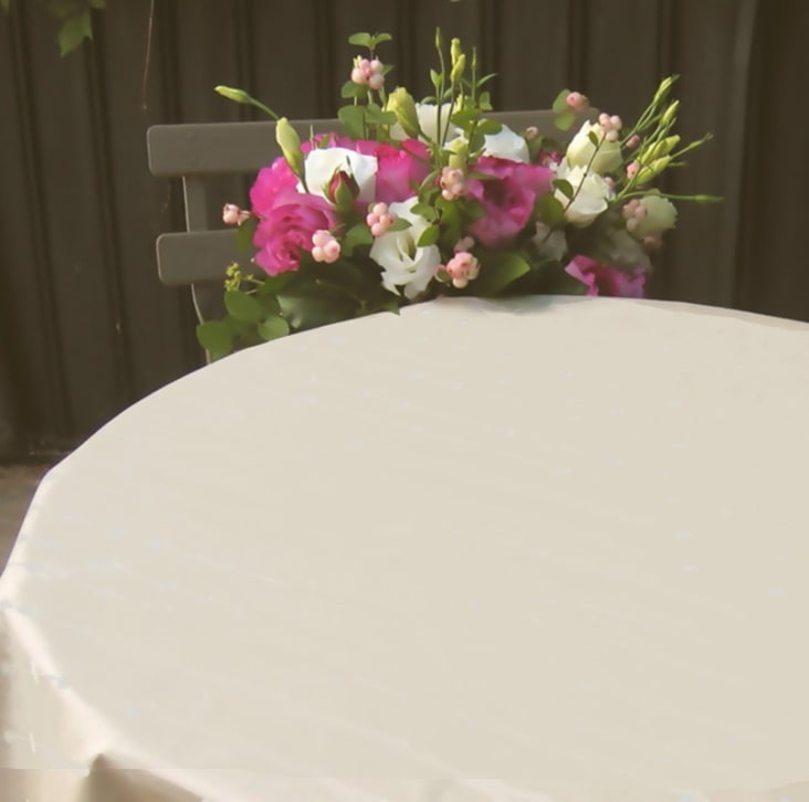 Tovaglia Rotonda Bianca 228,6 Cm - Set Da 2 Pezzi - Elegante E Lavabile In Lavatrice, Perfetta Per Feste, Banchetti E Matrimoni