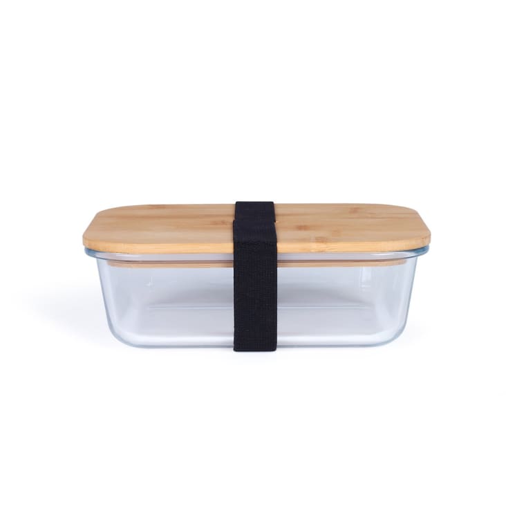 Lunch box en métal et bambou avec couverts