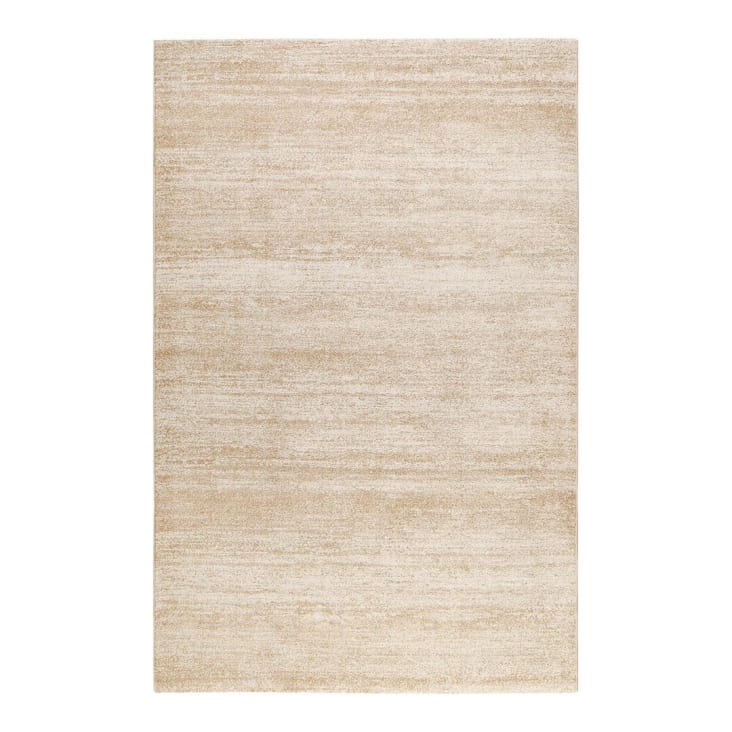 Tapis À Poils Ras, Motif Rayé, Tapis Crème, 80 X 250 Cm, Tapis De