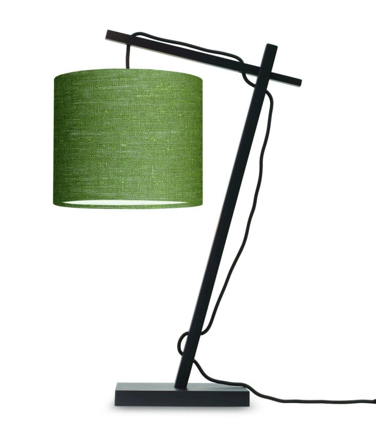 Lampe de table GRACE avec écran en velours noir, bleu ou vert IP20