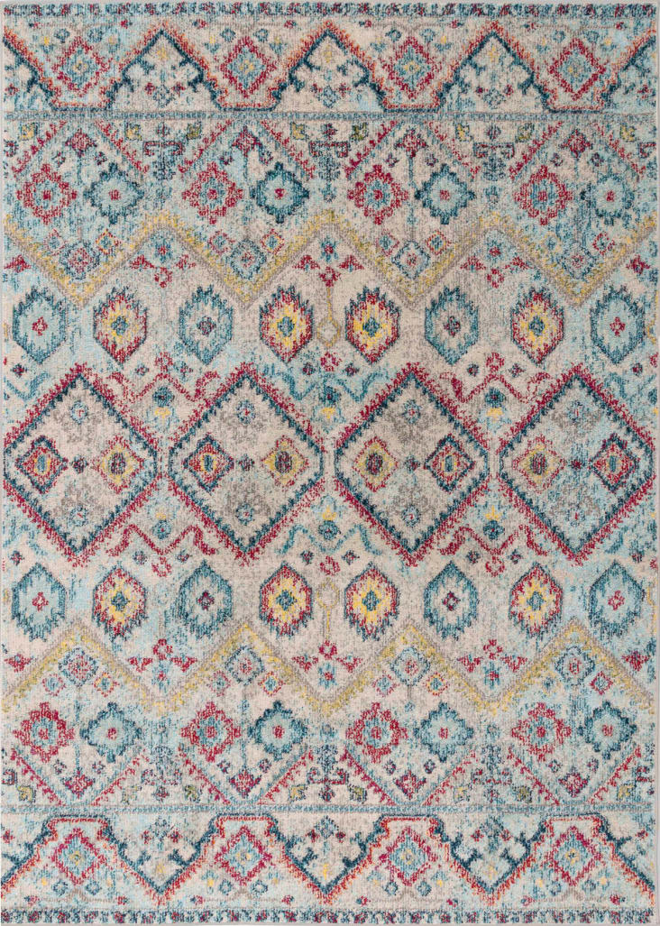 Tappeto vintage per salotto - pelo corto e morbido multicolore 120X170  ANATOLIA