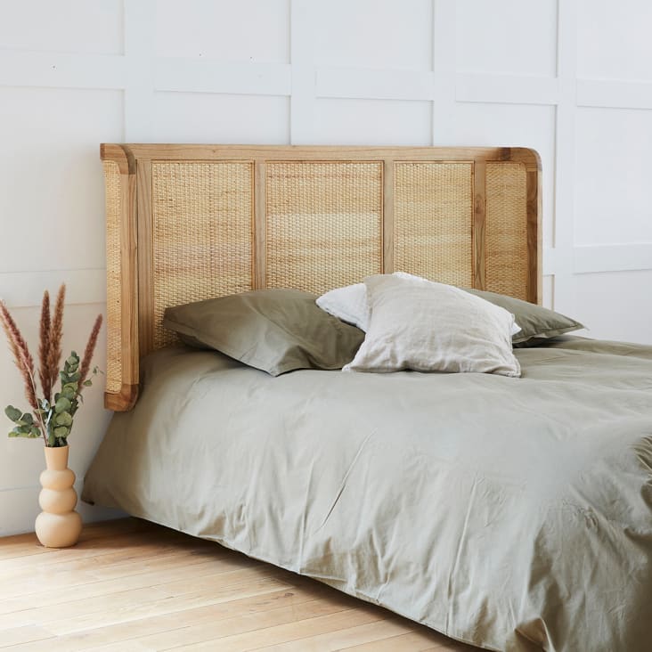 Tête De Lit 160 Cm En Rotin Naturel - Style Ethnique Et Chaleureux - EFELA - Fixation Murale