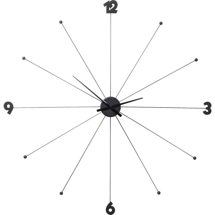 Reloj de pared adhesivo Contemporary (Negro, 34 x 24 cm)