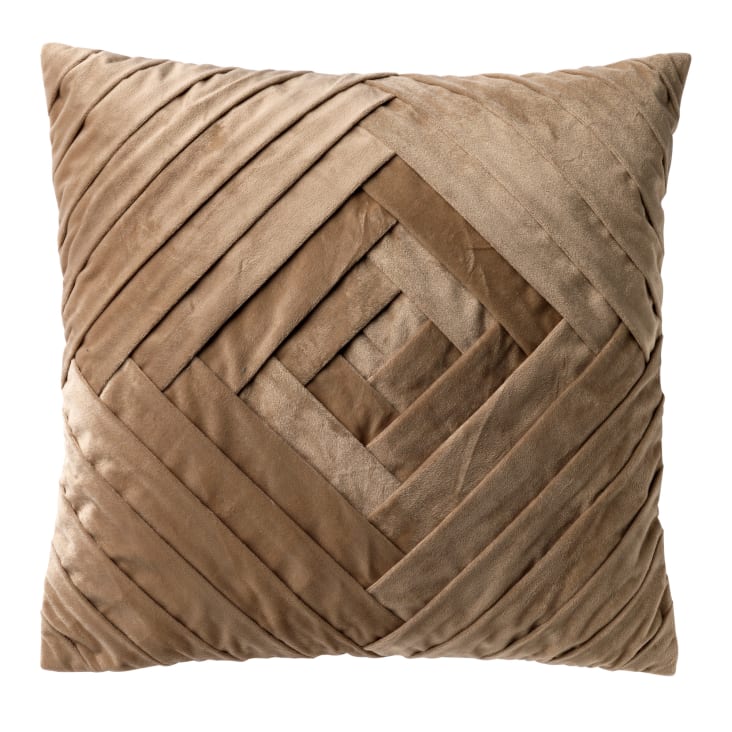Coussin triangulaire beige