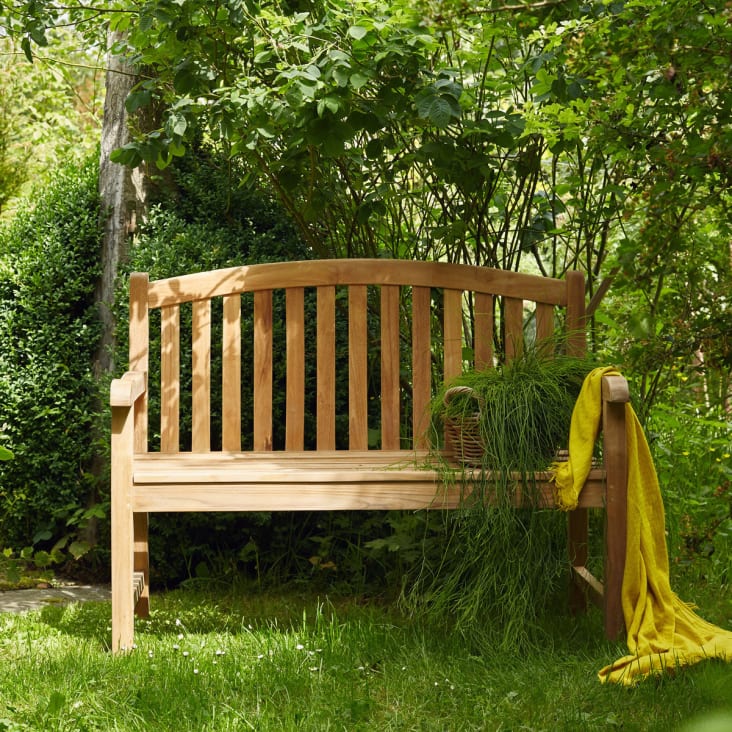 Panchine in Legno per Esterni, Panchina con Schienale, Panchina in Legno Massello per 2 Persone, Panchina da Esterno per Parco Giardino, Patio e Salotto, Mobili da Esterno (Un Colore 150 cm/59 Pollic