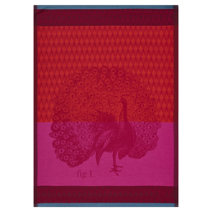 Le Jacquard Francais Planche Animaliere Paon Bengal Tea Towel