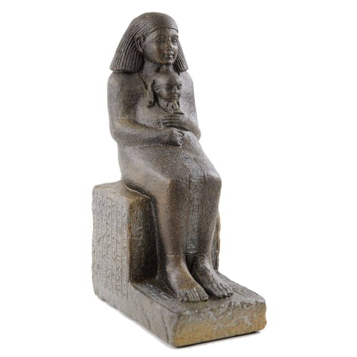 Statue Égyptienne Senenmout avec la princesse H20cm