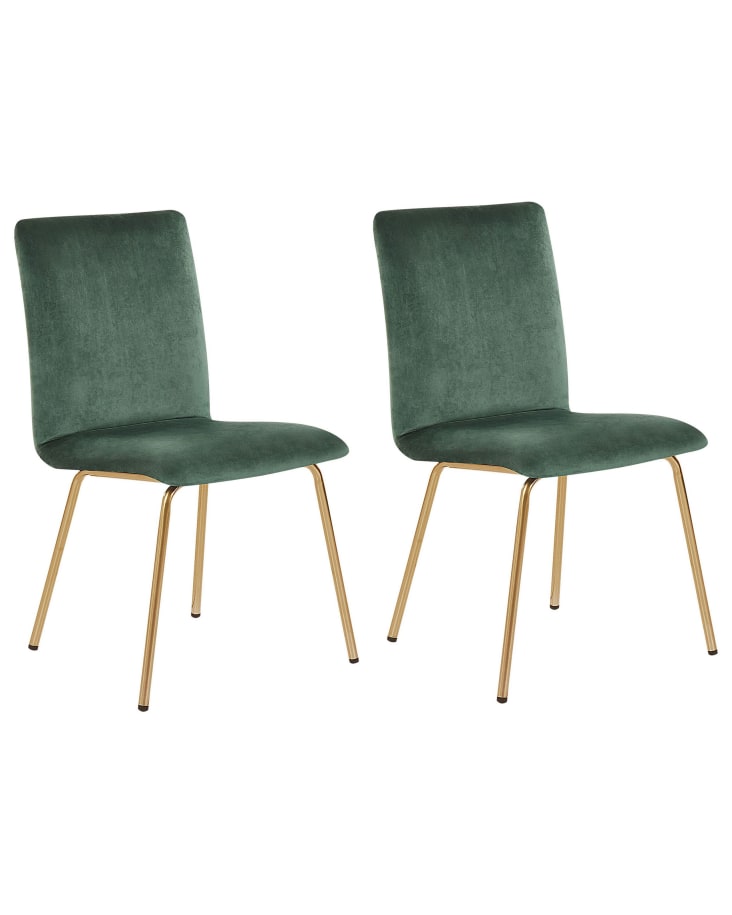 Set di 2 sedie Amela Velluto Verde