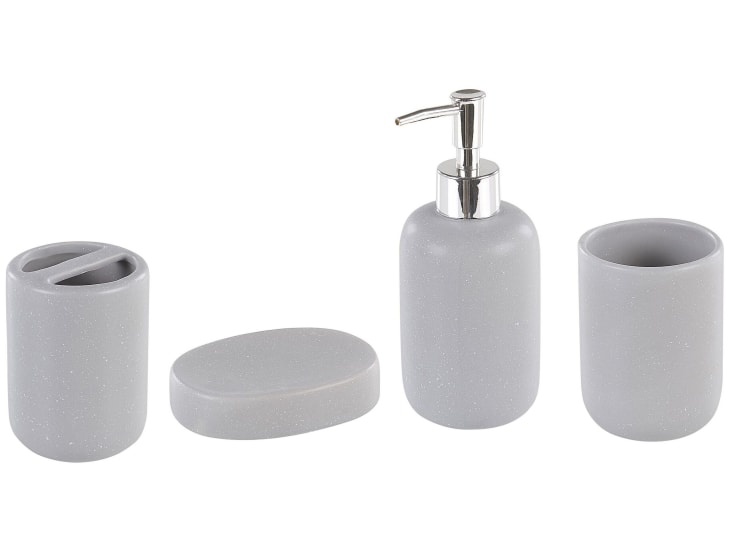 Conjunto de accesorios de baño de cerámica de mármol conjunto de accesorios  de baño, diseño único conjunto de accesorios de baño, 4 piezas, forma de