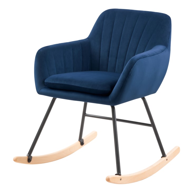 terciopelo azul con patas de metal madera ISOLA | Maisons du Monde