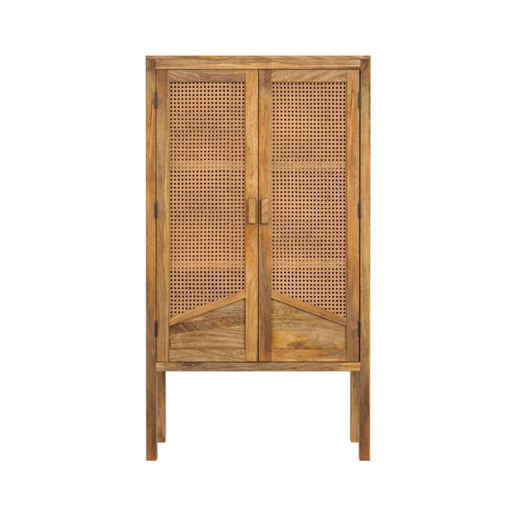 Armoire en cannage et bois 2 portes Tiki Maisons du Monde
