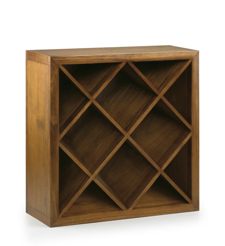 Mueble botellero madera 45 x 90 x 40 cm marron