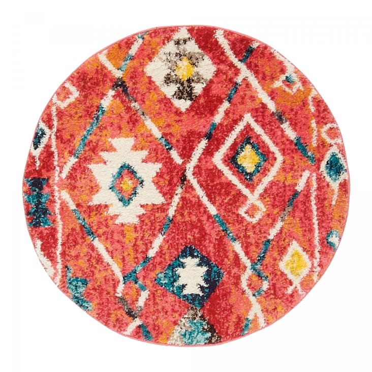 Tapis berbere motif ethnic ideal pour une entree multicolore 60x110