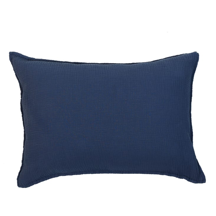 Funda almohada algodón jacquard azul 50x75 VALETI