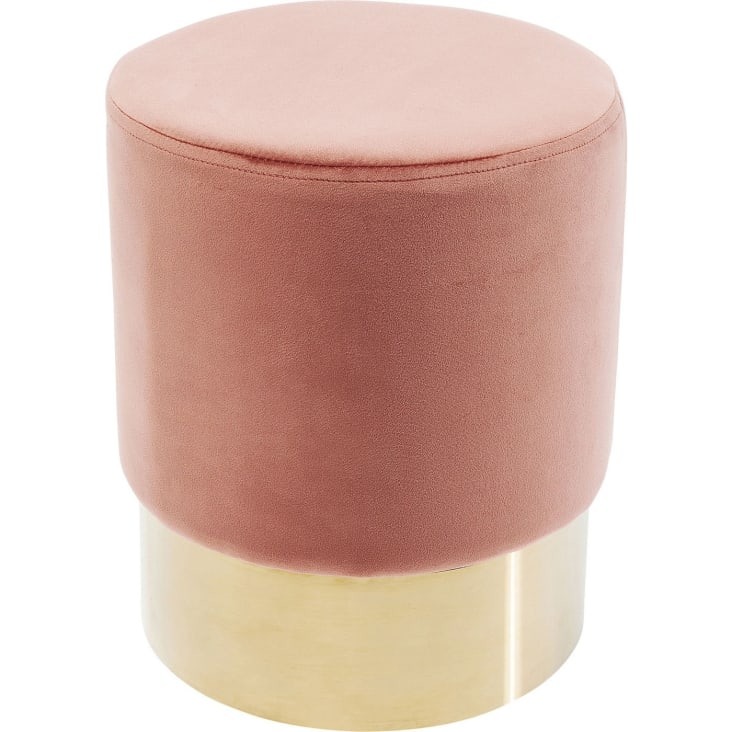 Sgabello Velluto, Ottomano Poggiapiedi, Sgabello Rotondo Ottoman Sgabello Da Toeletta for Casa Soggiorno Camerino Camera Da Letto Ufficio Rosa