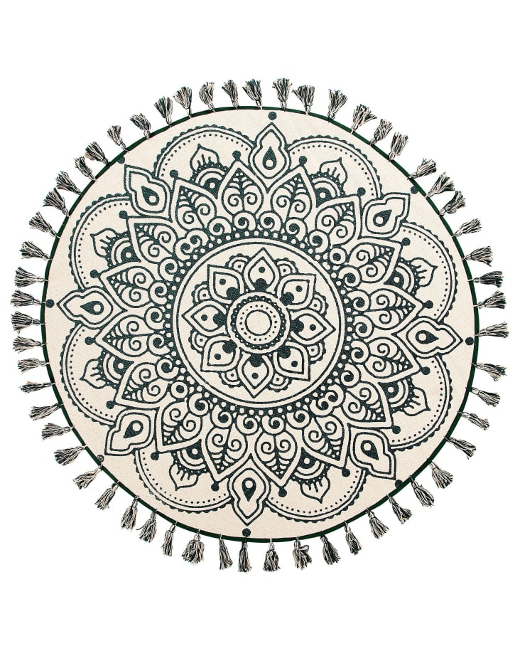 Tapis en tissu vert 120x120cm