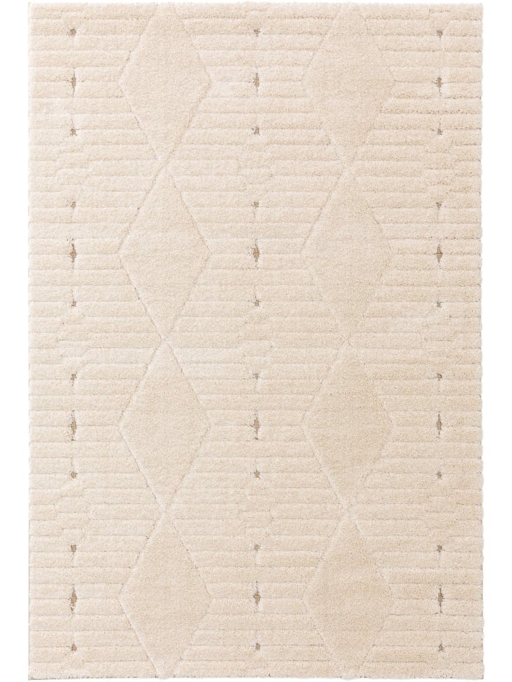 Tappeto a pelo lungo crema/beige 240x340 AIMEE