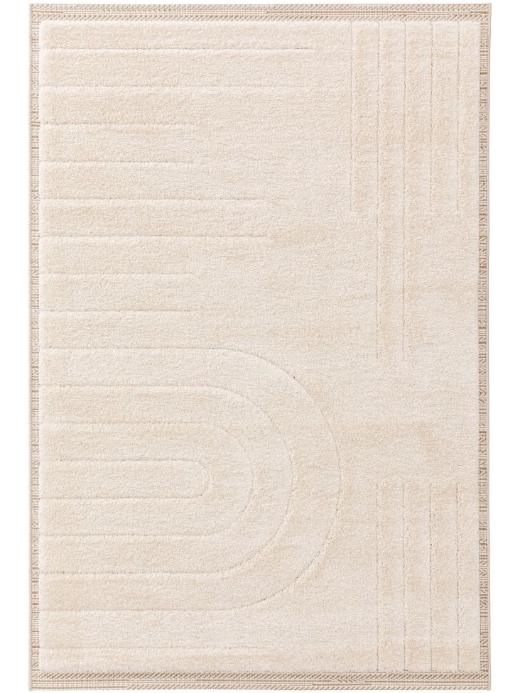 Tappeto a pelo lungo crema/beige 240x340 AIMEE