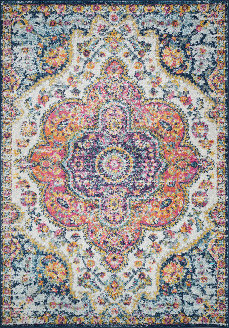 Tapis Vintage Oriental Multicolore/Rose 160x220