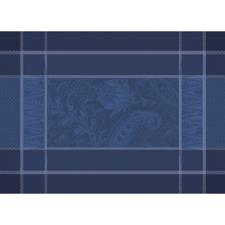 Set antitache déperlant coton & autres fibres bleu 54X39