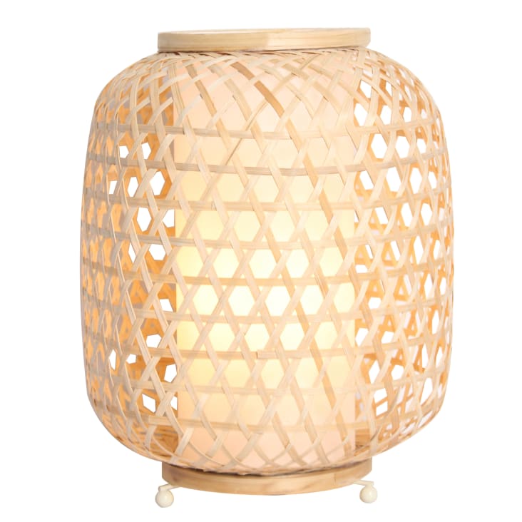 Lampe de table en bamboo naturel