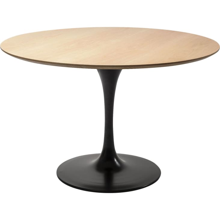 Mesa barata redonda en roble en diametro de 110 cm para 4- 6 personas
