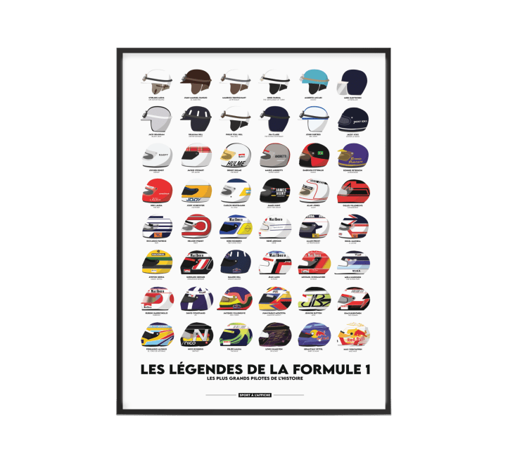 Affiche Formule 1 - Les Légendes de la F1 - 40 x 60 cm AUTO-MOTO