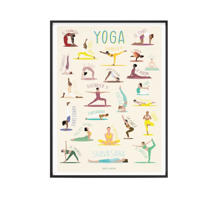 Affiche Yoga - Les Positions de Yoga - 40 x 60 cm