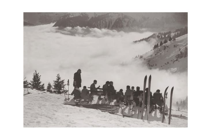 Photo ancienne noir et blanc montagne n°88 cadre noir 40x60cm
